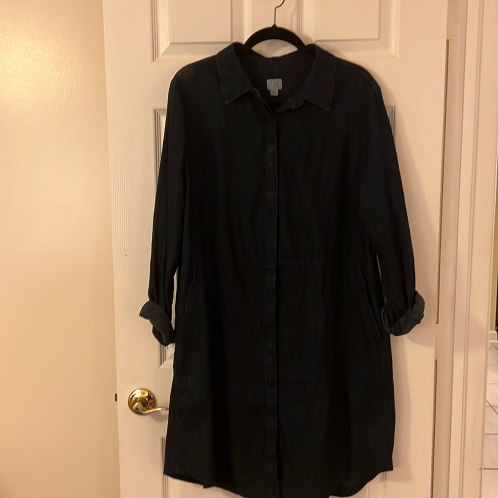 Denim dress, long sleeves with cuff XXL